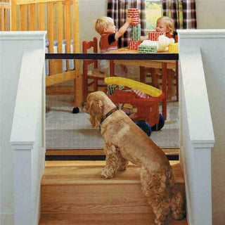 "Magical Mesh Maze for Mischievous Mutts: The Ultimate Canine Containment Contraption!"