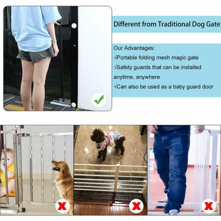 "Magical Mesh Maze for Mischievous Mutts: The Ultimate Canine Containment Contraption!"